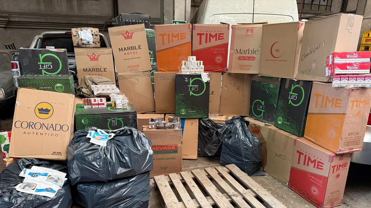 Incautan más de 500 mil cigarrillos de contrabando en feria de 8 de Octubre