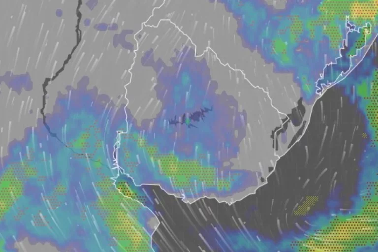 Inumet y expertos alertan por vientos fuertes y lluvias en la costa de Uruguay